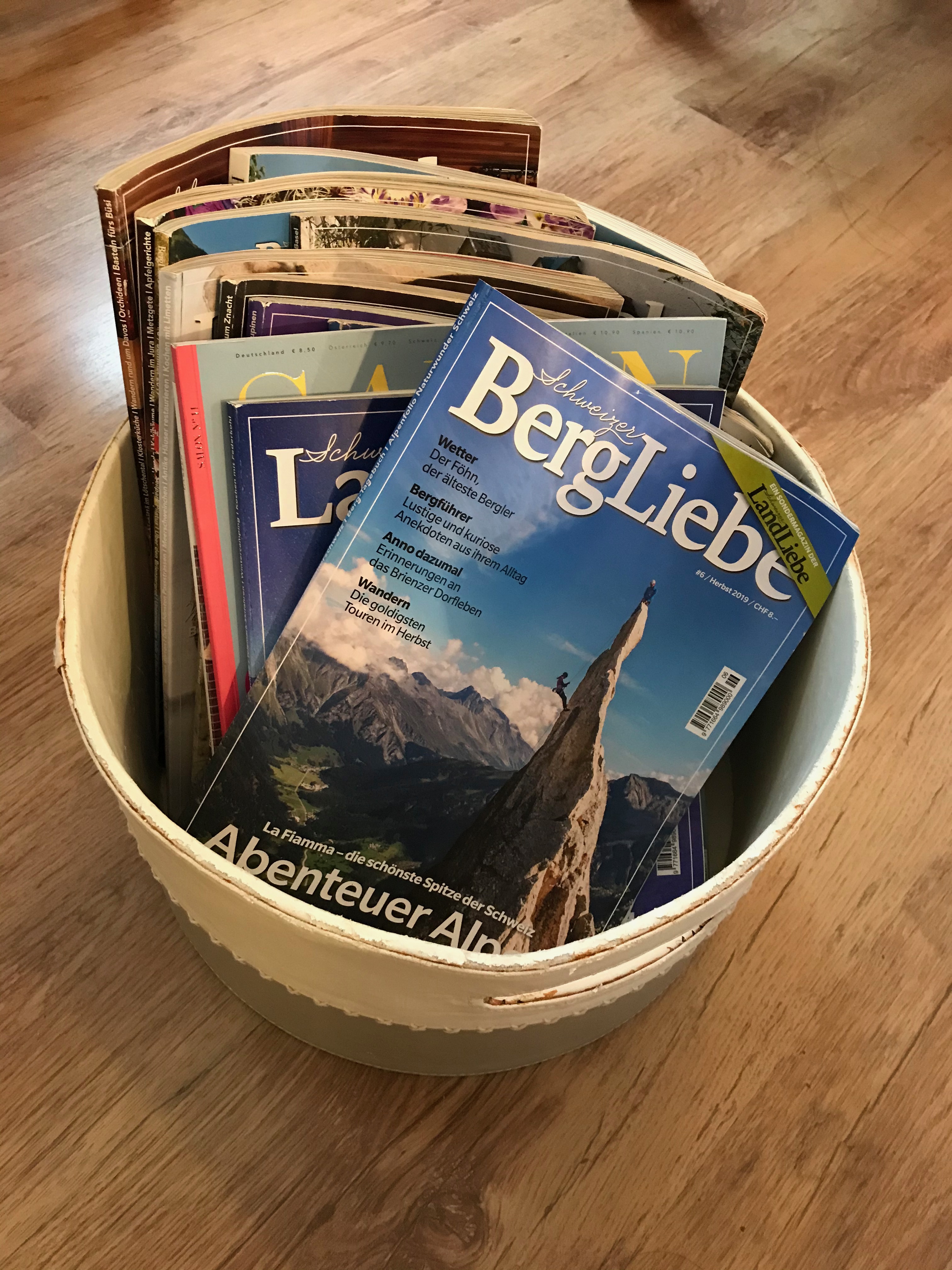 Magazines and books for you to relax and enjoy