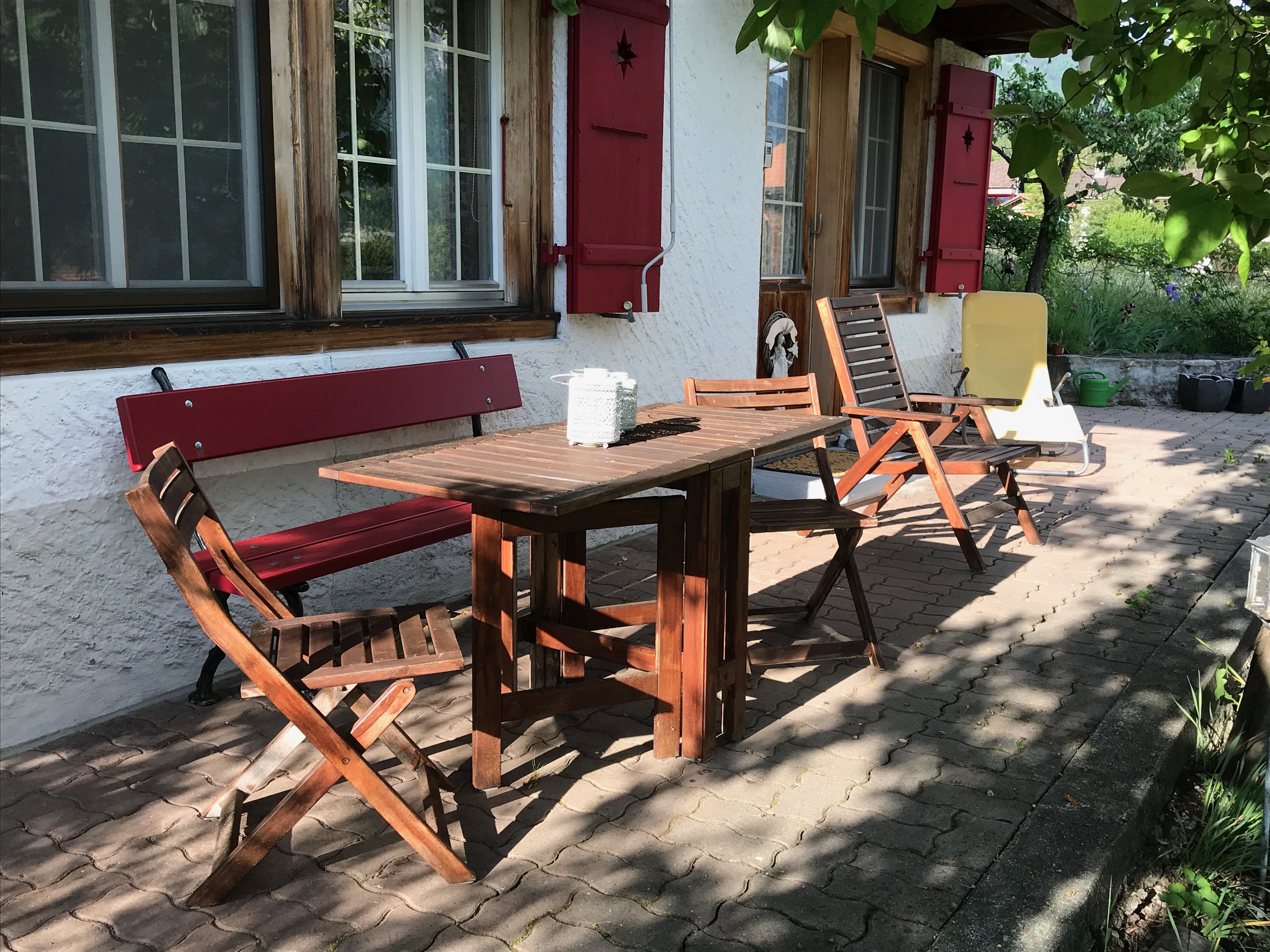 Your outdoor seating in front of the holiday flat